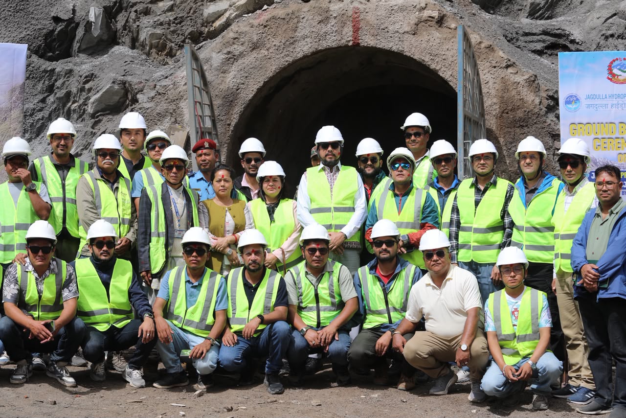 Construction site of the 106 MW Jagdulla Hydropower Project in Karnali.