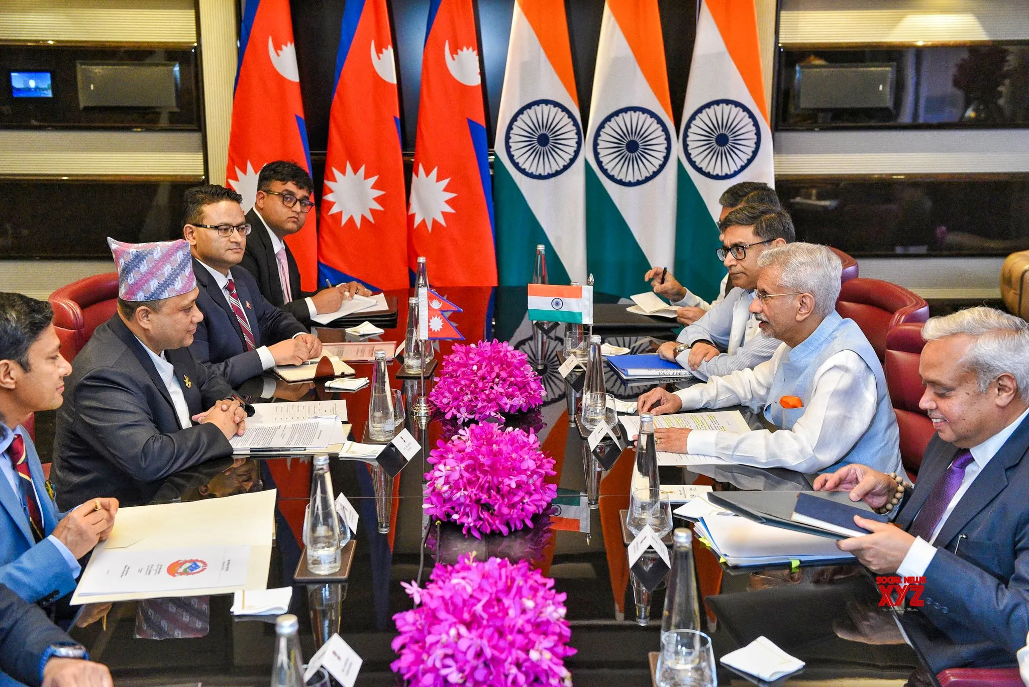 Nepal and India representatives discussing economic diplomacy priorities.