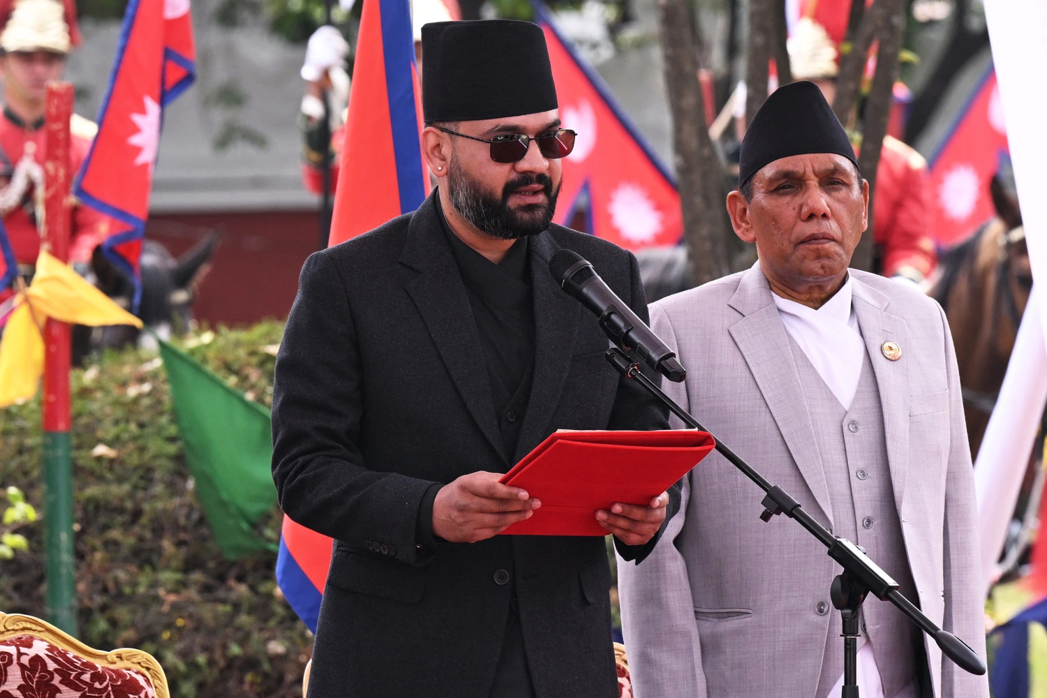 Illustration representing Nepal's government restructuring to reduce ministries and save costs.